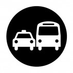 Ground transportation sign, decals stickers