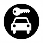 Car rental sign, decals stickers