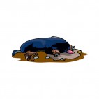 Mole sleeping, decals stickers