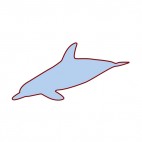 Dolphin silhouette, decals stickers