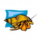 Crayfish in a shell, decals stickers