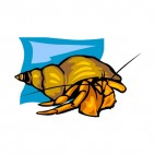 Crayfish in a shell, decals stickers