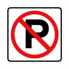 No parking sign, decals stickers