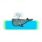 Whale spouting, decals stickers