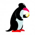 Penguin holding egg, decals stickers