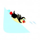 Penguin sliding, decals stickers