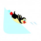 Penguin sliding, decals stickers