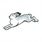 Hare running, decals stickers