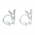 Two rabbits, decals stickers