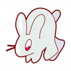 Grey rabbit, decals stickers