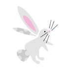 Rabbit standing up, decals stickers