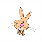 Happy bunny head, decals stickers
