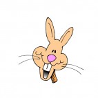Happy bunny head, decals stickers