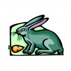 Rabbit with carrot, decals stickers