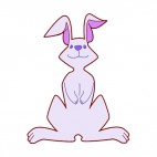Rabbit standing up, decals stickers