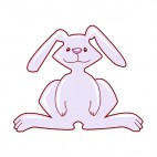 Rabbit with long ears, decals stickers