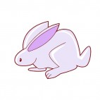 Rabbit with long ears, decals stickers
