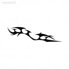 tribal tattoo shape, decals stickers