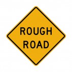 Rough road warning sign, decals stickers