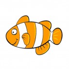Orange and white clownfish, decals stickers
