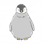 Gray penguin, decals stickers