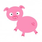 Pink pig, decals stickers