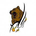 Brown bear drawing, decals stickers