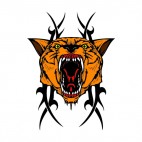 Lynx roaring drawing, decals stickers