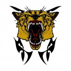 Cheetah roaring drawing, decals stickers
