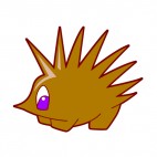 Brown porcupine, decals stickers