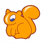 Orange squirrel, decals stickers