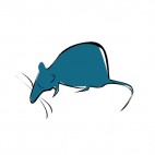 Blue rat, decals stickers