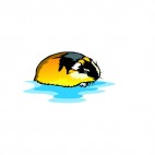 Orange and black lemming, decals stickers