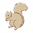 Squirrel sketch, decals stickers