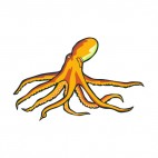 Brown octopus, decals stickers