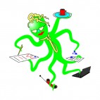 Green octopuss businessing, decals stickers