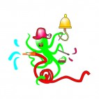 Green octopuss fireman, decals stickers
