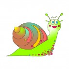 Green smiling snail, decals stickers