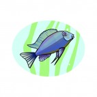 Blue goldfish underwater, decals stickers