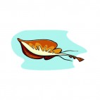 Brown banjo fish, decals stickers