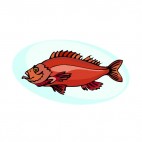 Brown fish, decals stickers
