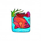 Red comber underwater, decals stickers