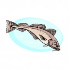 Grey fish, decals stickers