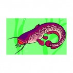 Brown catfish underwater, decals stickers