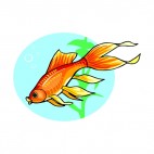 Red goldfish underwater, decals stickers