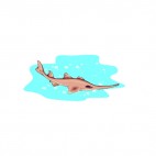 Brown sawfish underwater, decals stickers