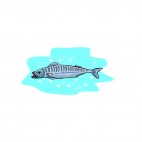 Blue trout with mouth open, decals stickers