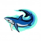Blue shark underwater, decals stickers