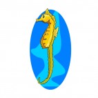 Yellow seahorse , decals stickers