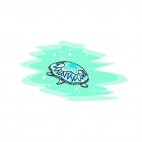 Blue sea animal underwater, decals stickers